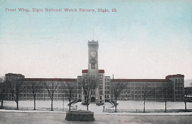 Elgin Factory view of the front, S. Dunser, Publisher