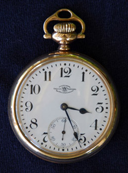 Ball Official Railroad Standard 16-size watch manufactured 1920 by Waltham